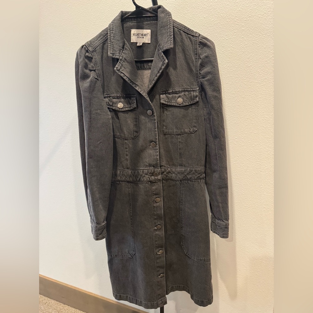 Gray Denim Dress